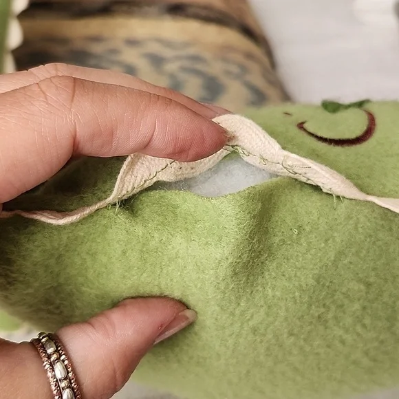 Handmade folk art birds on branch felt embroidered on decorative pillows earthy - Picture 8 of 9